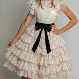 Joyfolie Anouk Dress Vintage Ivory Girls Size 10